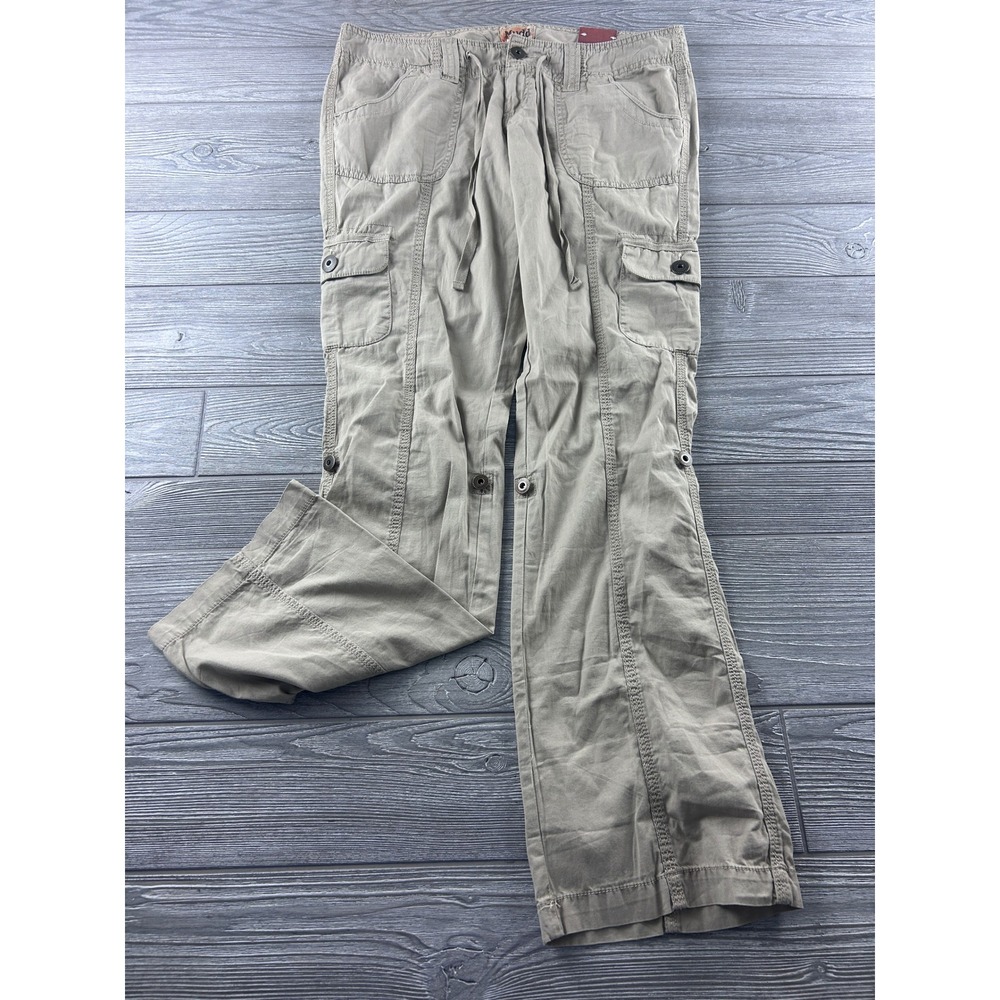 Mudd Womens Cargo Pants Size 11 Dry Clay Khaki Cotton Utility JBM31501 NWT